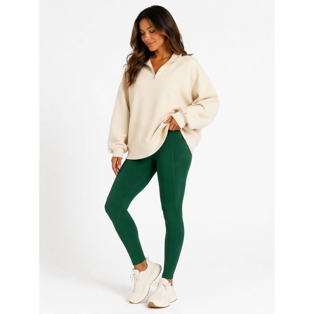 Kamo Fitness Green High Rise Pocket Leggings 25” Inseam Medium